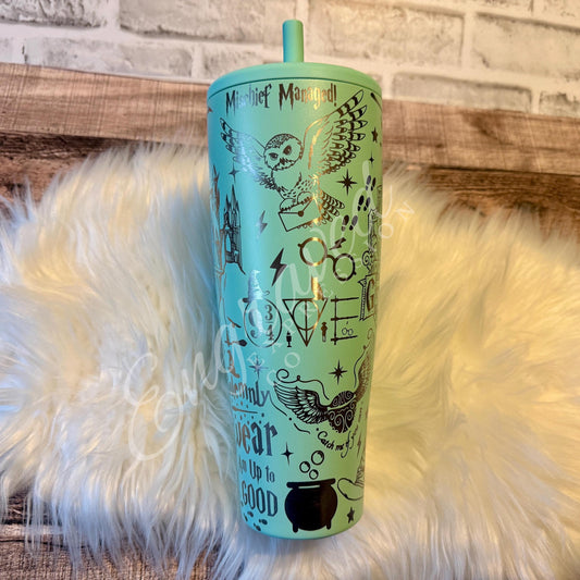 Engraved Brumate Tumbler - Mint Color 40 oz Era | Leak Proof Wizard Design