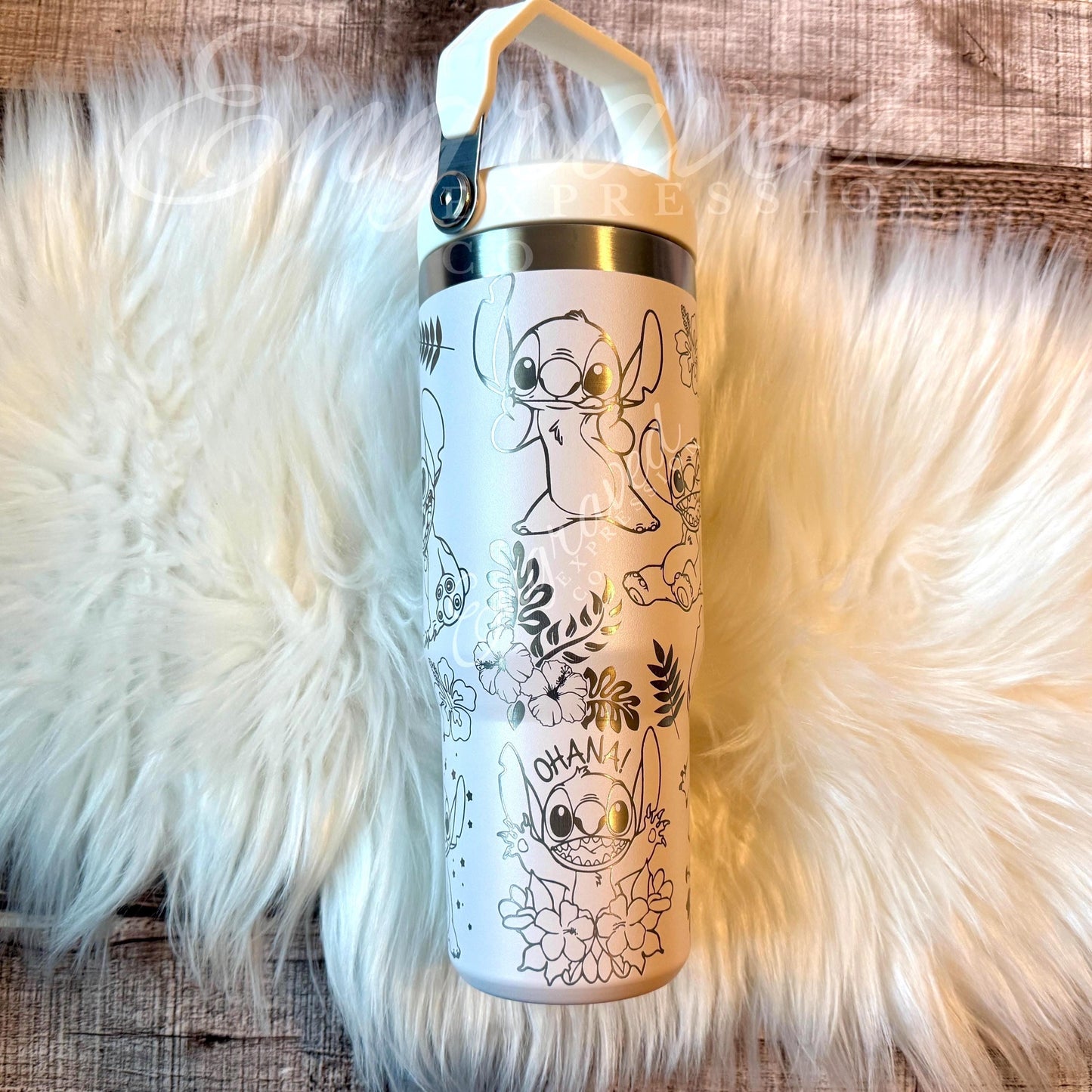 Stanley IceFlow Tumbler – 30oz Rose Quartz, Insulated Double Wall, Custom Engraved Design