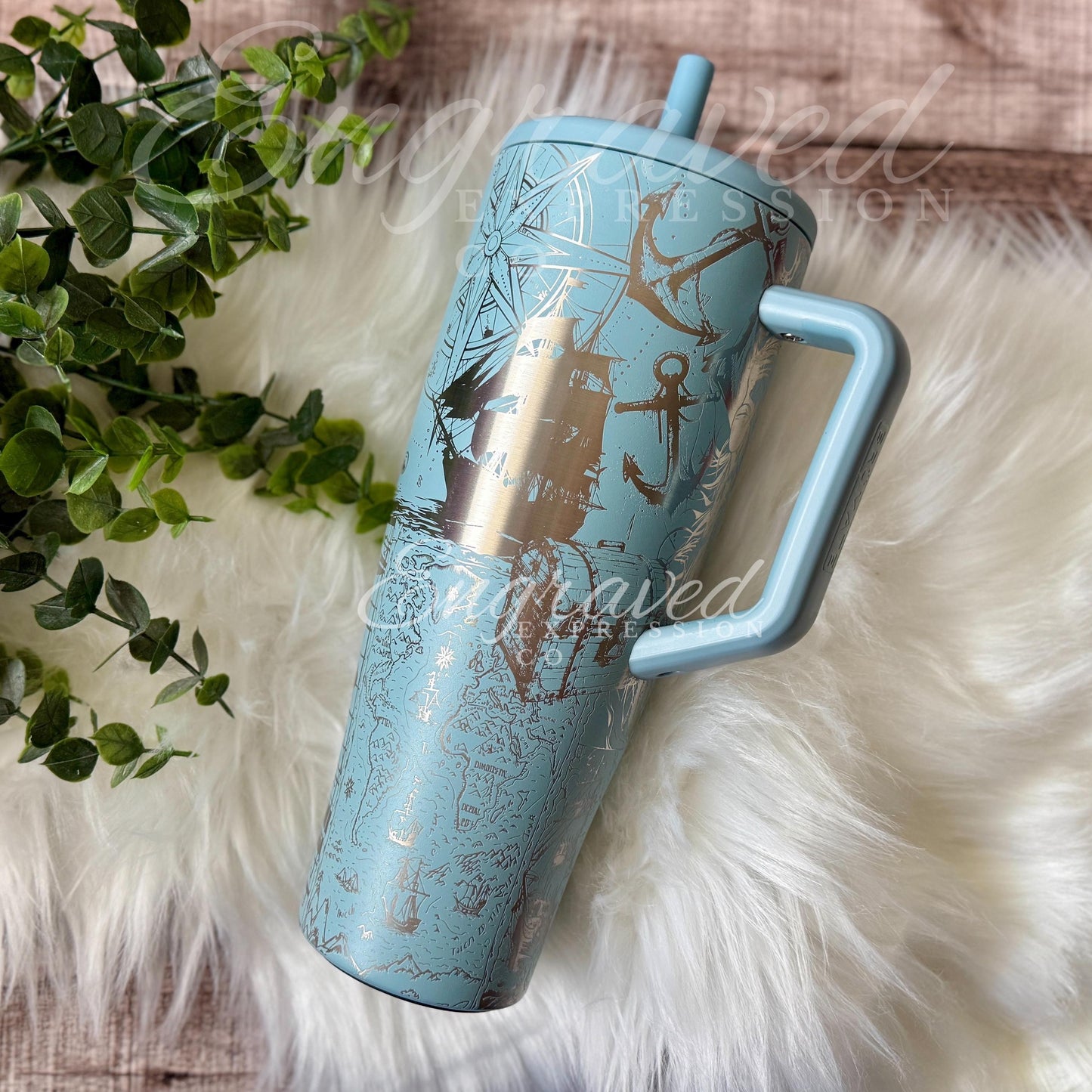 Engraved Brumate Tumbler - Custom Pirate Design Cup | Personalized Drinkware Gift