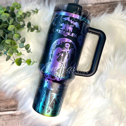 Stanley Quencher Tumbler – Engraved Black Chroma Double Wall Insulated Cup