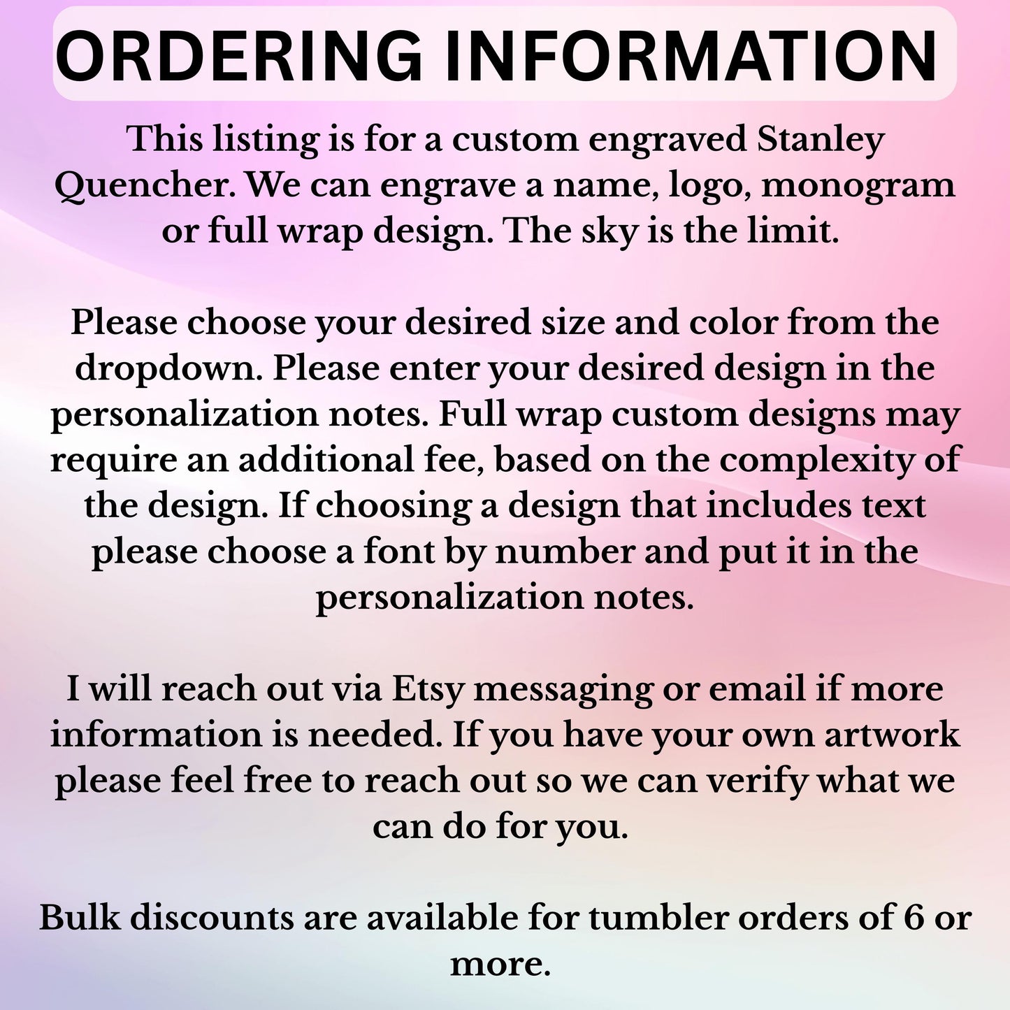 Engraved Stanley Quencher - Custom Laser Cup | Personalized Tumbler Gift