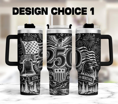 Engraved YETI Tumbler – Limited Edition USA 250th Anniversary Patriotic Cup Gift