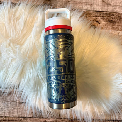 Engraved YETI Tumbler – Limited Edition USA 250th Anniversary Patriotic Cup Gift