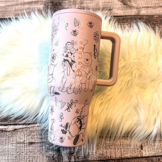 Engraved HydroJug Tumbler – 40oz Personalized Travel Cup with Storybook Bear Design
