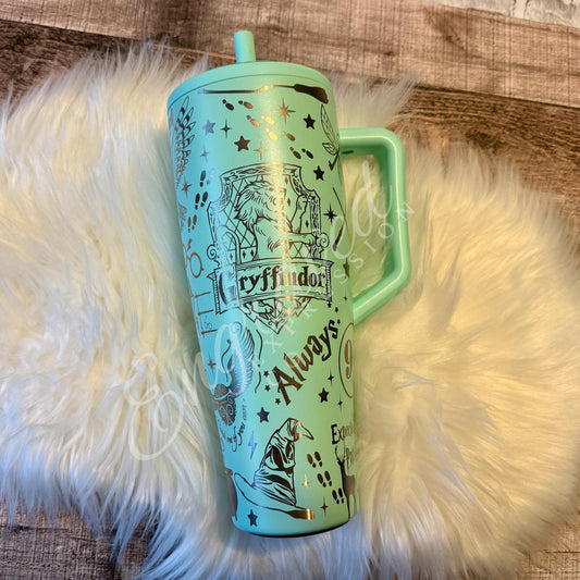 Engraved Brumate Tumbler - Mint Color 40 oz Era | Leak Proof Wizard Design