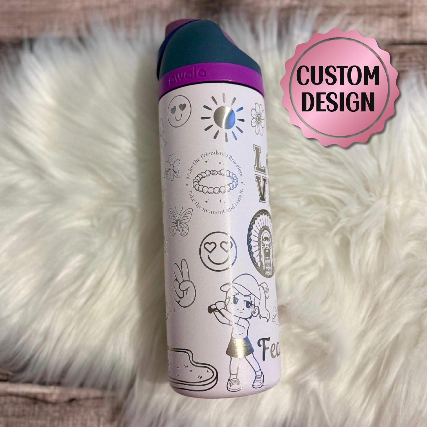 Custom Engraved Owala Tumbler - Personalized Water Bottle | Leakproof School Cup