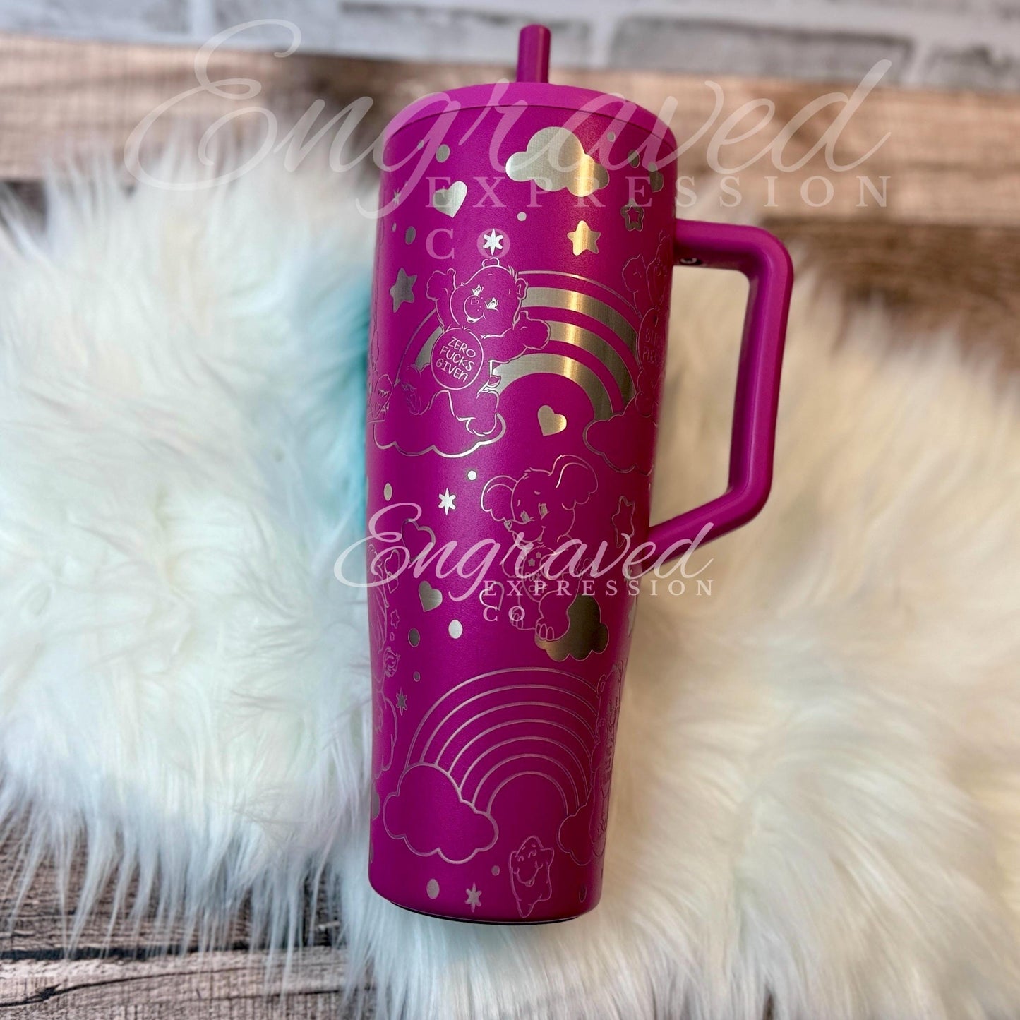 Engraved Brumate Tumbler - 40oz Insulated Stainless Steel Drinkware | Sassy Swear Bear Design