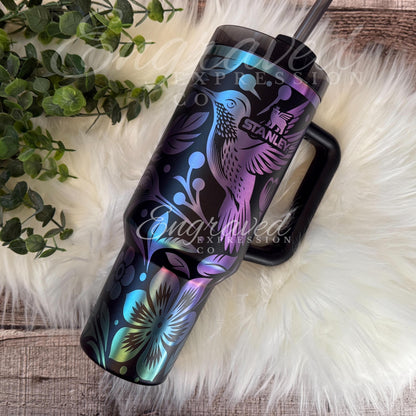 Stanley Black Chroma Tumbler – Engraved Stainless Steel, Vacuum Insulated Travel Cup