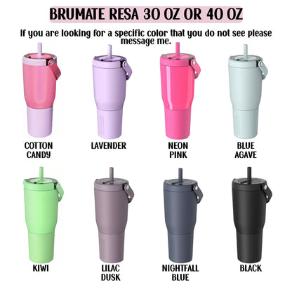 Engraved Owala Tumbler – 40oz Magnolia Floral Boho Style Insulated Drink Cup