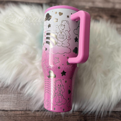 Engraved Stainless Steel Tumbler - Candy Coated Hydrojug Traveler With Sassy Bear Design