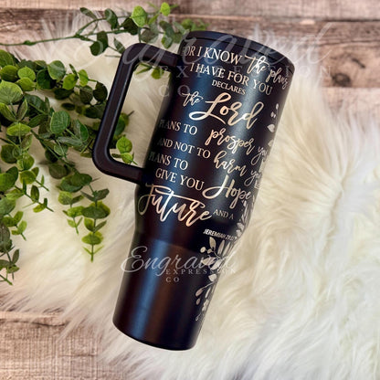 Engraved Hydrojug Tumbler - Custom Laser Engraved Travel Mug | Faith Inspired Drinkware