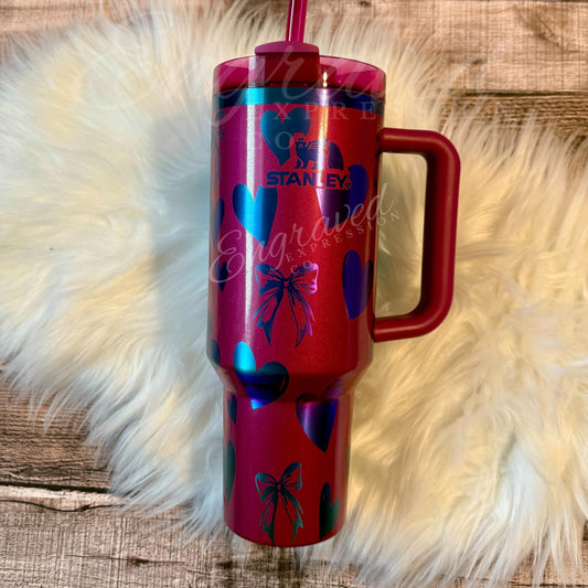 Engraved Stanley Tumbler | Limited Edition Berry Truffle | Vacuum Insulated Stainless Steel Cup
