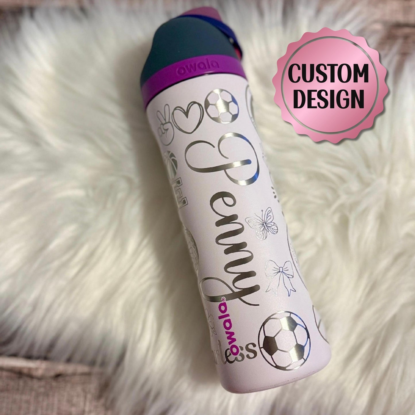 Custom Engraved Owala Tumbler - Personalized Water Bottle | Leakproof School Cup
