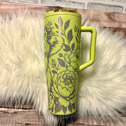 Engraved Highland Cow Tumbler, Brumate Era Flip 40Oz, Lemon Lime Gift