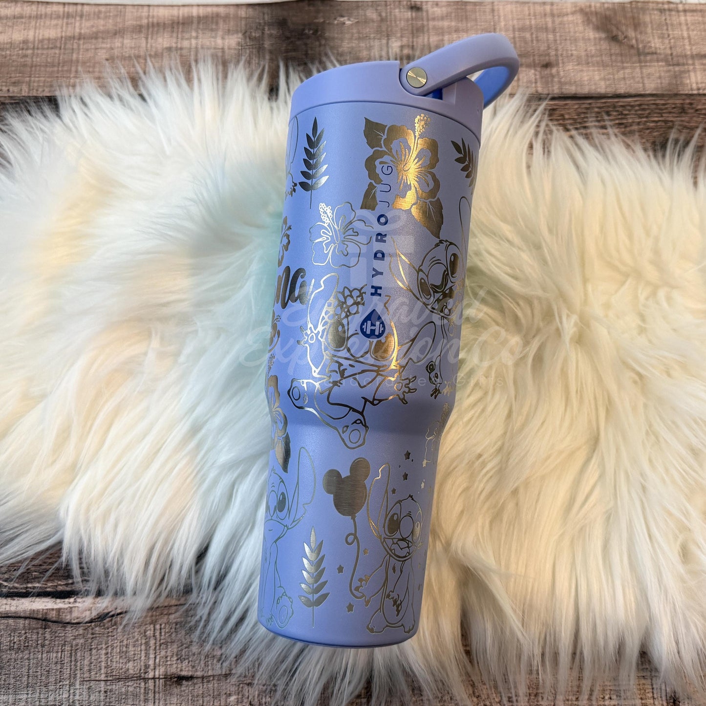 Engraved HydroJug Tumbler | Custom Name 40oz Stainless Steel Cup with Full Wrap Engraving