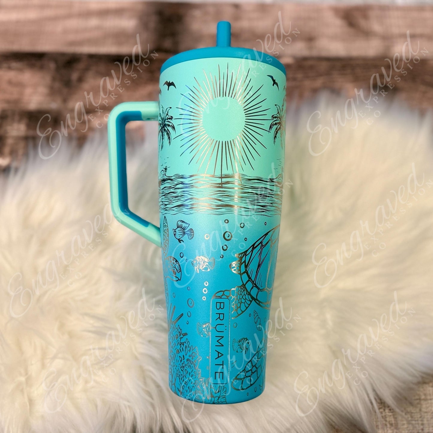 Engraved Brumate Tumbler - Limited Edition Seaglass 40oz Insulated Stainless Steel Cup