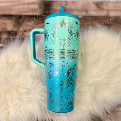 Engraved Brumate Tumbler - Limited Edition Seaglass 40oz Insulated Stainless Steel Cup