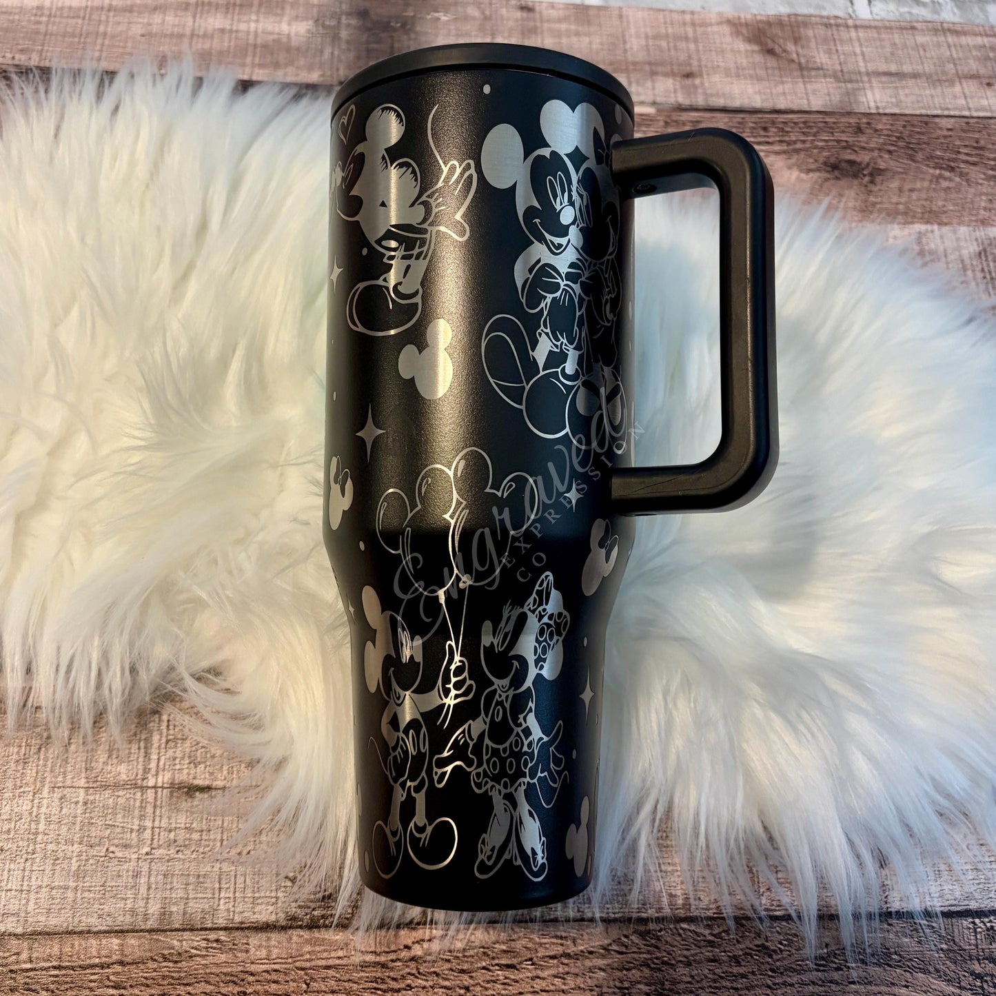 Engraved Hydrojug Tumbler - Custom Black Travel Tumbler With Cute Engraved Design