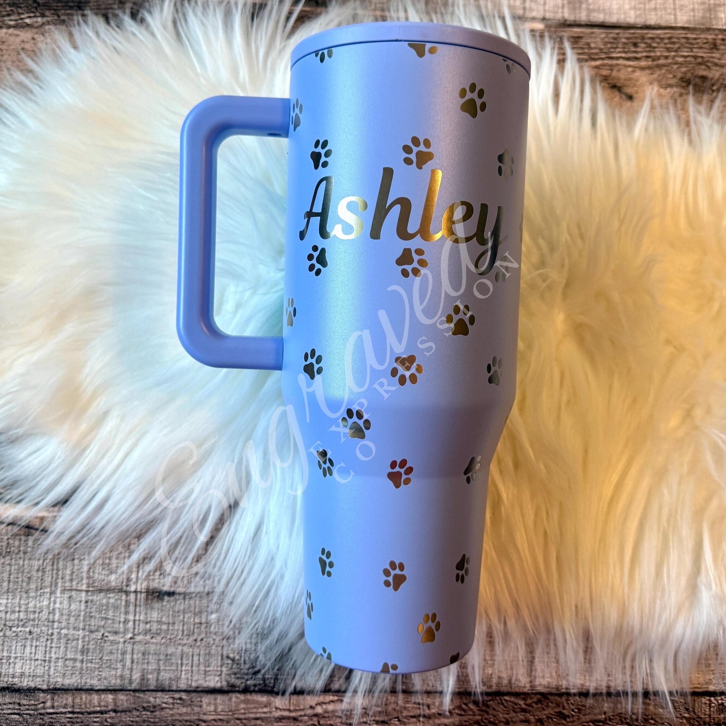 Engraved HydroJug Tumbler - Paw Print Travel Bottle | Durable Insulated Drinkware