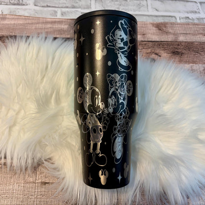 Engraved Hydrojug Tumbler - Custom Black Travel Tumbler With Cute Engraved Design