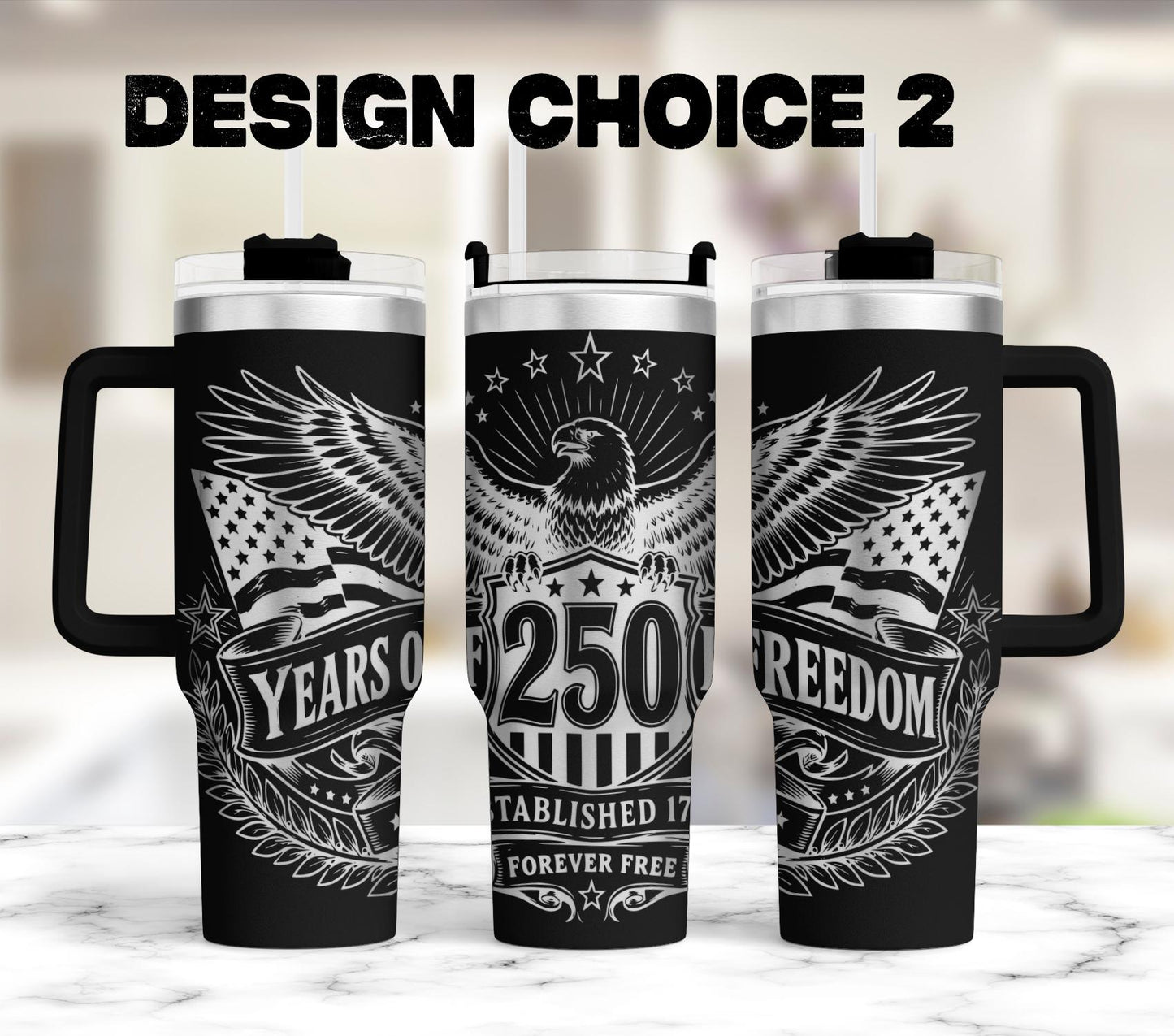 Engraved YETI Tumbler – Limited Edition USA 250th Anniversary Patriotic Cup Gift