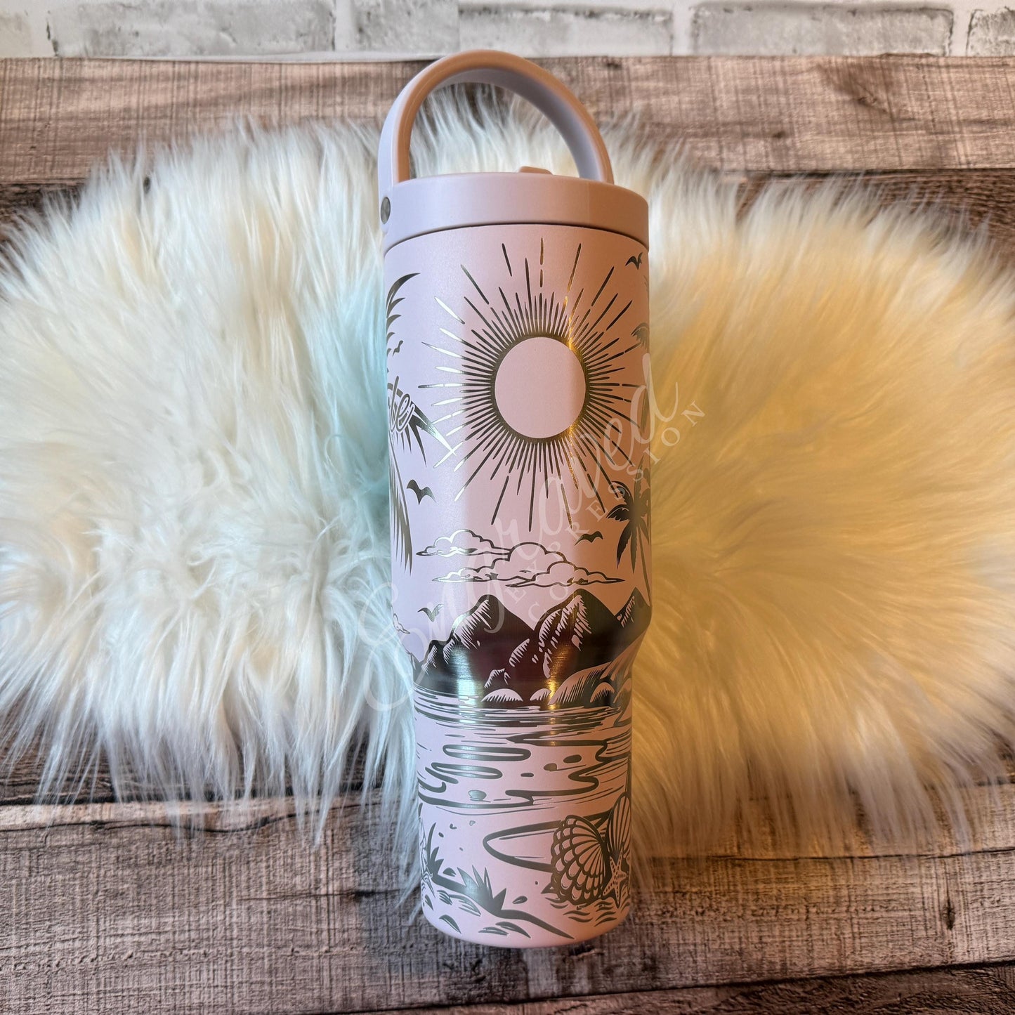 Engraved HydroJug Bottle - Tropical Water Bottle | Insulated Sports Bottle 32oz or 40oz