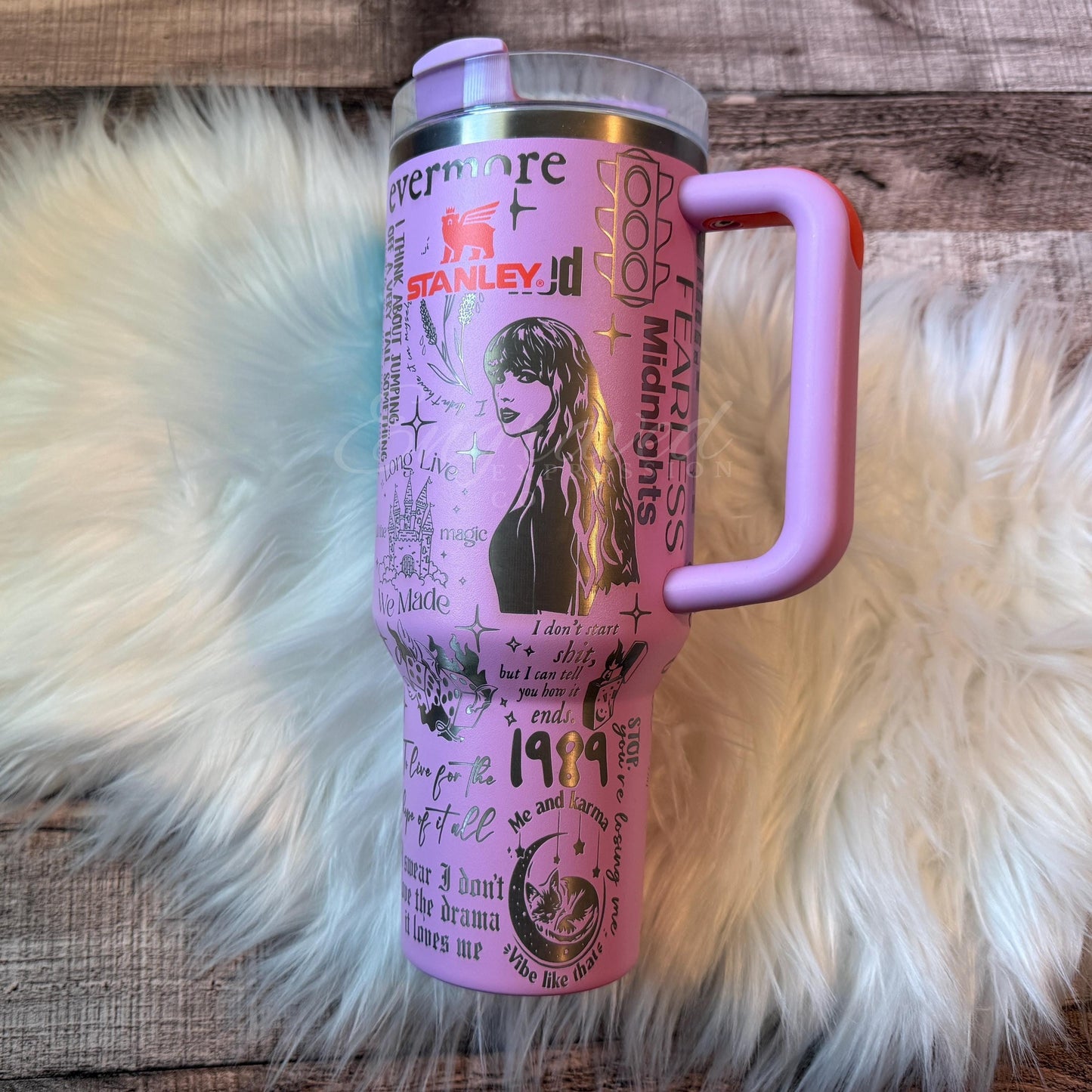 Engraved Stanley Tumbler – 40oz Stainless Steel Hot Cold Tumbler in Amethyst