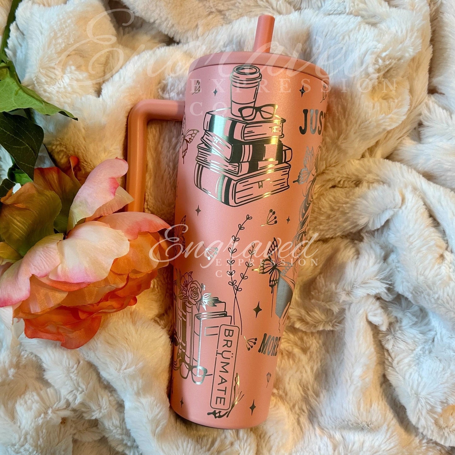 Engraved Brumate Tumbler | 40oz Insulated Travel Mug | Guava Color Cup