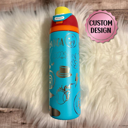 Custom Engraved Tumbler - Personalized Water Bottle | Leakproof Drinkware for Kids