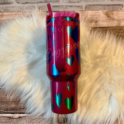 Engraved Stanley Tumbler – Limited Edition Berry Truffle Quencher Cup, Vacuum Insulated