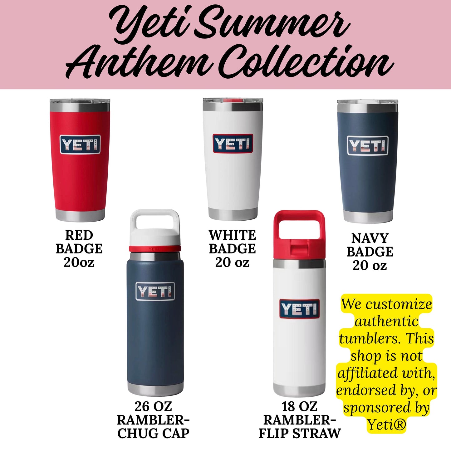 Engraved YETI Tumbler – America 250 Patriotic Drinkware | Limited Edition Cup