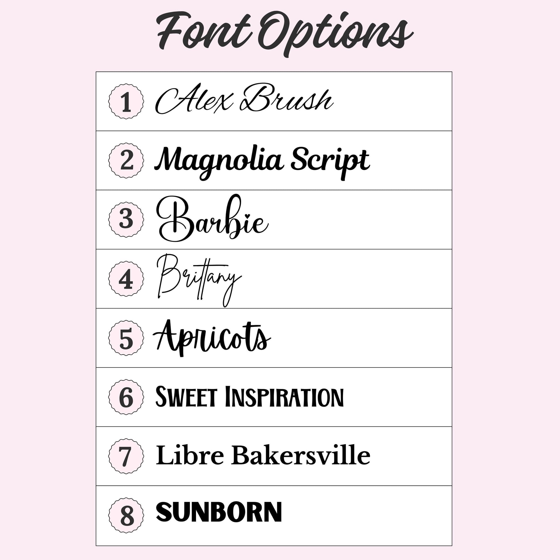 Font options