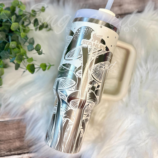 Stanley Engraved Tumbler – Personalized Mushroom Design Vacuum Insulated Cup