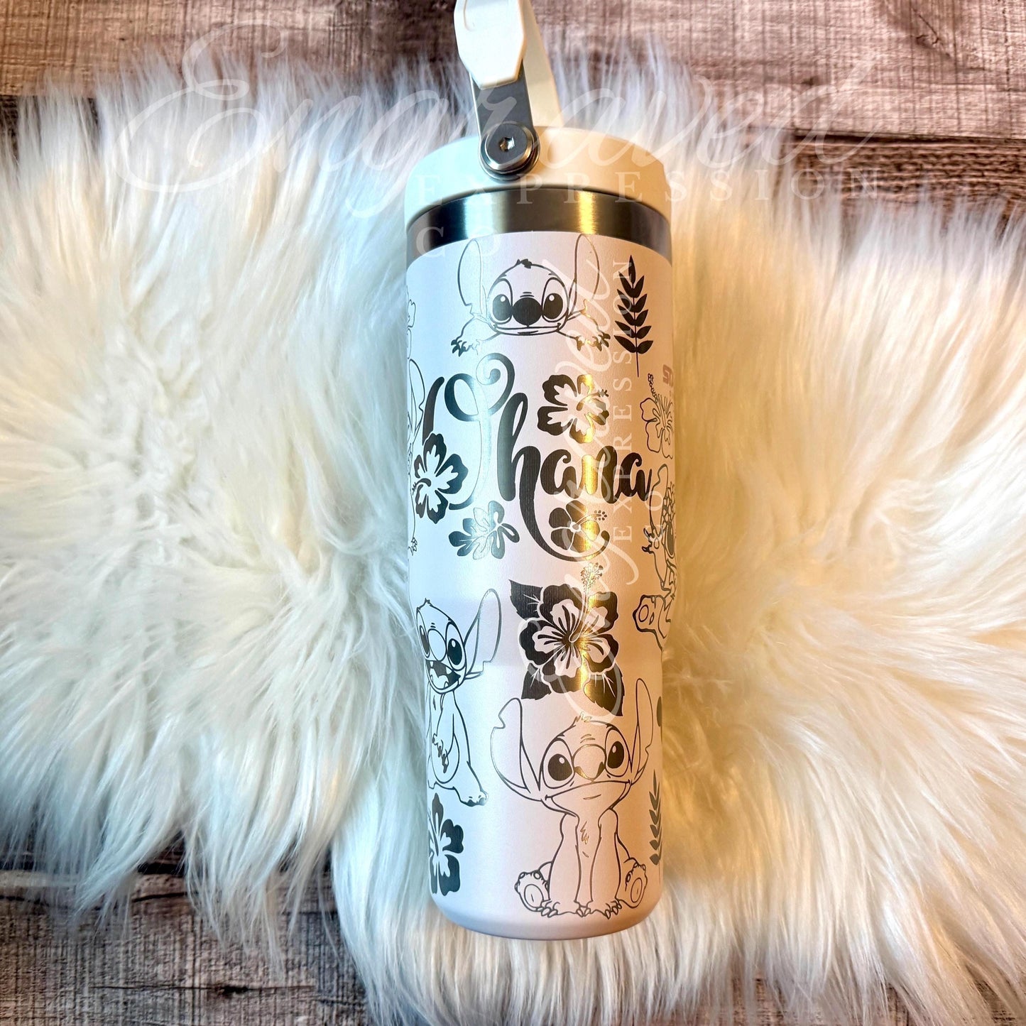 Stanley IceFlow Tumbler – 30oz Rose Quartz, Insulated Double Wall, Custom Engraved Design