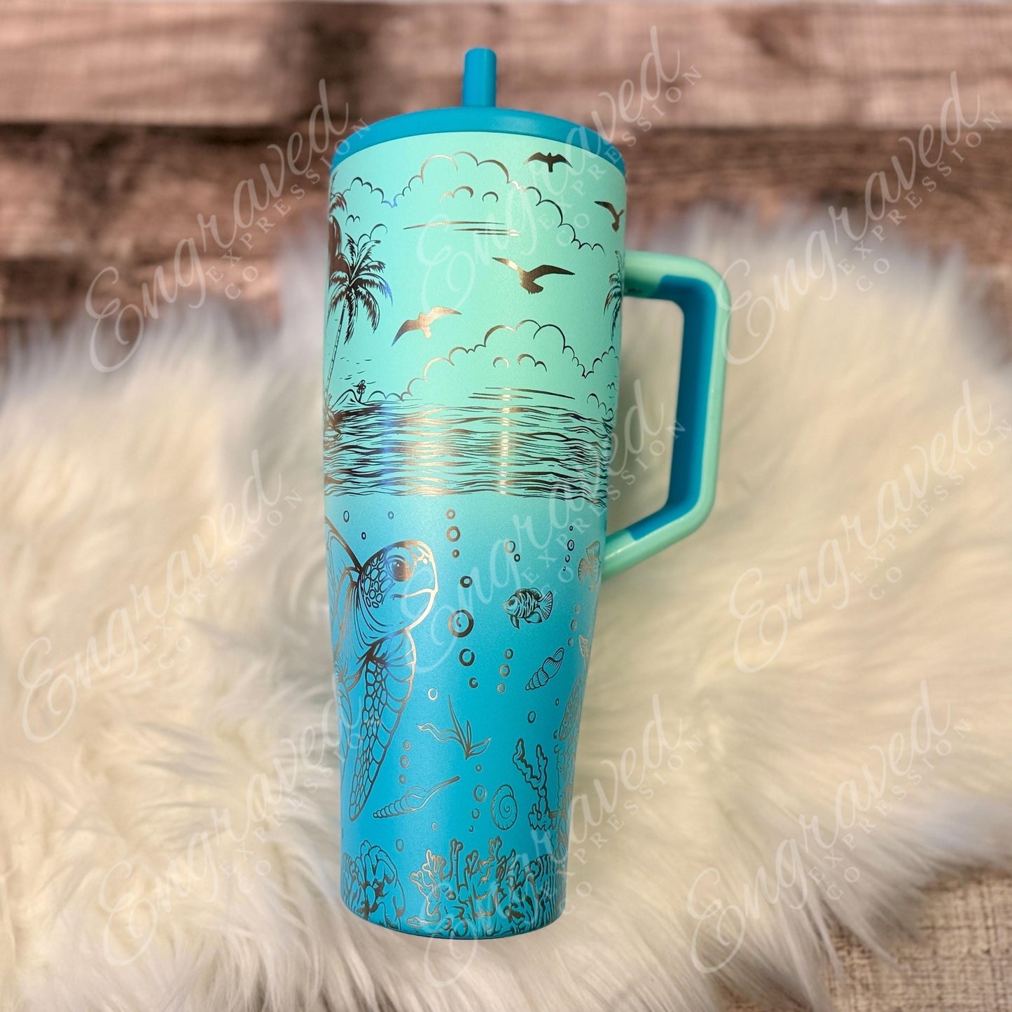 Engraved Brumate Tumbler - Limited Edition Seaglass 40oz Insulated Stainless Steel Cup