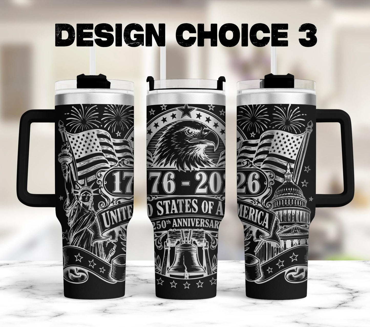 Engraved YETI Tumbler – America 250 Patriotic Drinkware | Limited Edition Cup