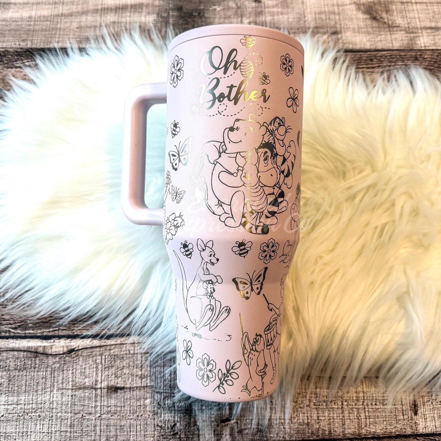 Engraved HydroJug Tumbler – 40oz Personalized Travel Cup with Storybook Bear Design