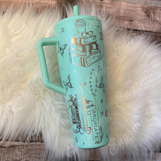 Engraved Brumate Tumbler – Mint Brumate Era – Reading Design Teacher Student Gift