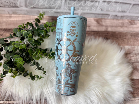 Engraved Brumate Tumbler - Custom Pirate Design Cup | Personalized Drinkware Gift