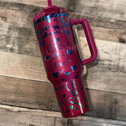 Engraved Stanley Tumbler | Berry Truffle Limited Edition Quencher Cup - Custom Gift