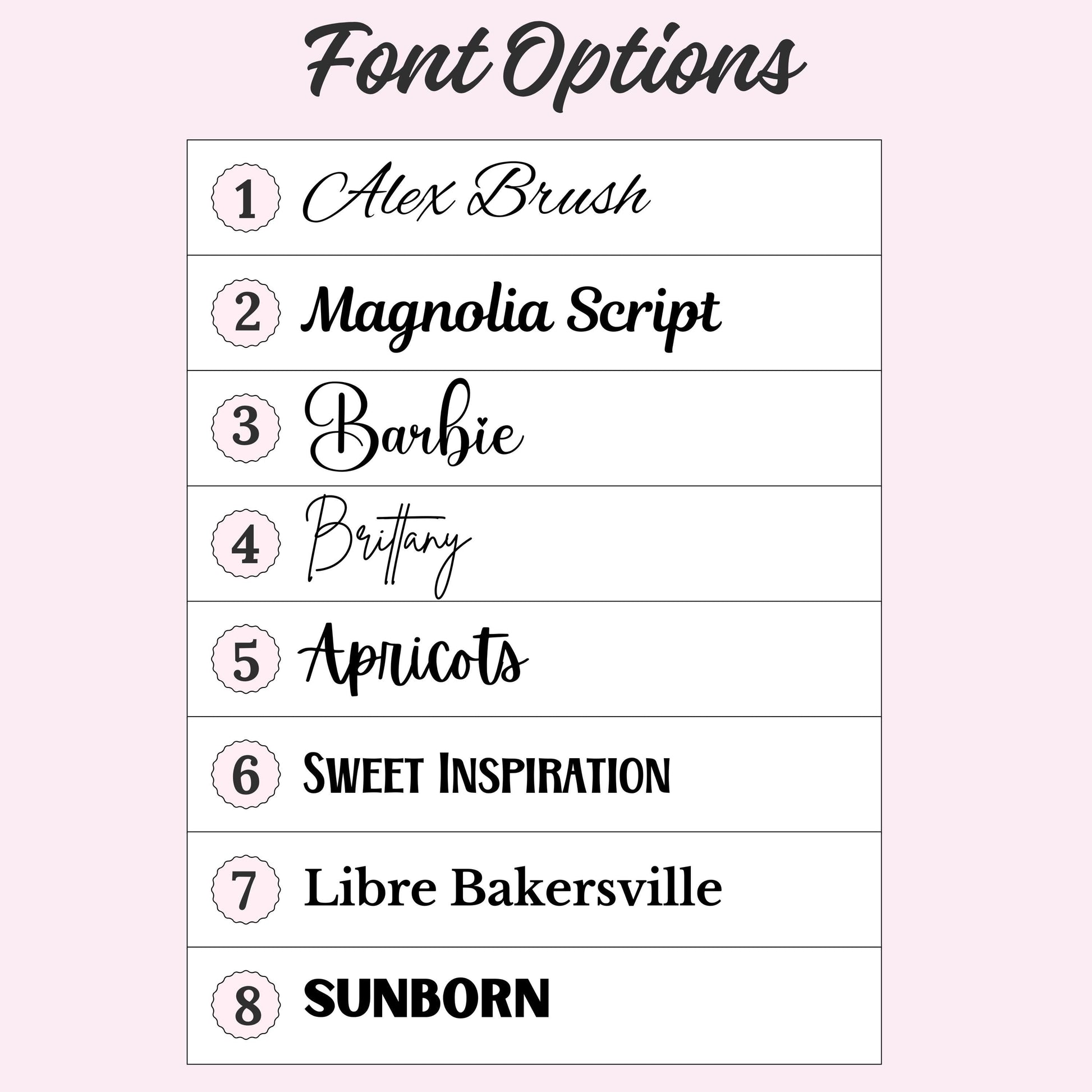 Font options