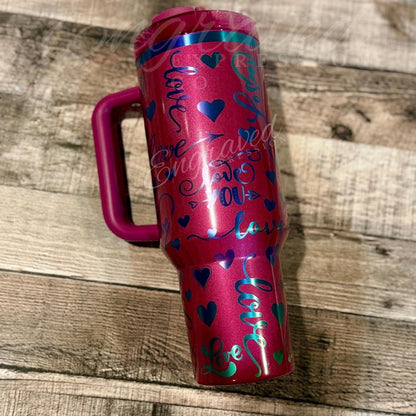 Engraved Stanley Tumbler | Berry Truffle Limited Edition Quencher Cup - Custom Gift