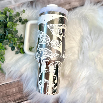 Stanley Engraved Tumbler – Personalized Mushroom Design Vacuum Insulated Cup
