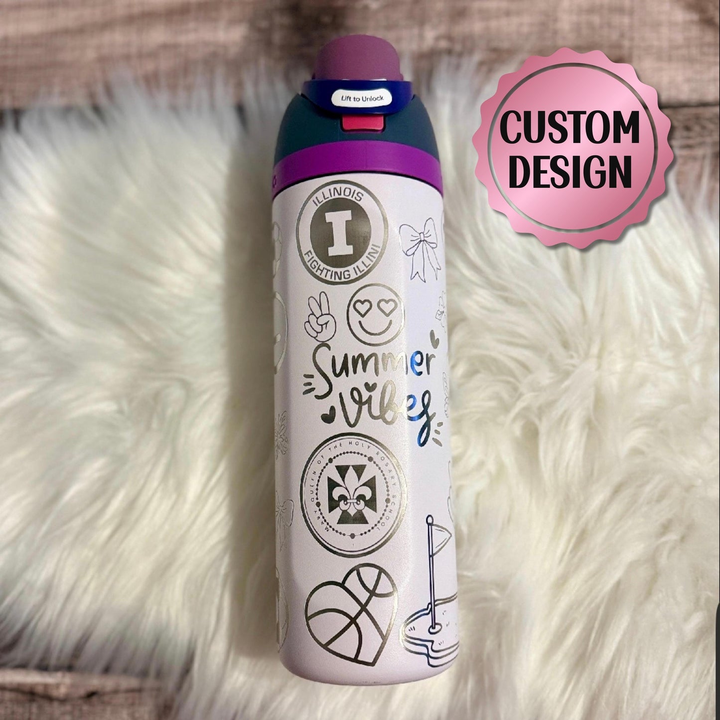 Custom Engraved Owala Tumbler - Personalized Water Bottle | Leakproof School Cup