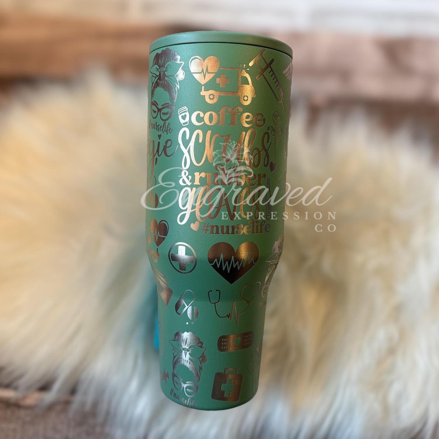 Engraved Hydrojug Tumbler – Laser Etched Nurse Design | Large Capacity Insulated Bottle
