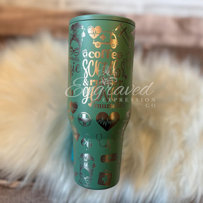 Engraved Hydrojug Tumbler – Laser Etched Nurse Design | Large Capacity Insulated Bottle