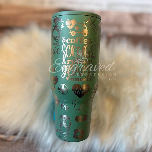 Engraved Hydrojug Tumbler – Laser Etched Nurse Design | Large Capacity Insulated Bottle