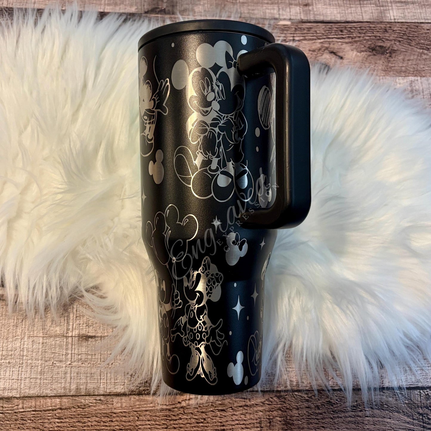 Engraved Hydrojug Tumbler - Custom Black Travel Tumbler With Cute Engraved Design