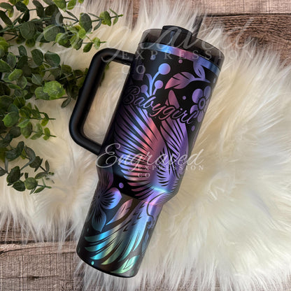 Engraved Black Tumbler – Custom Engraved Stainless Steel Stanley Drinkware