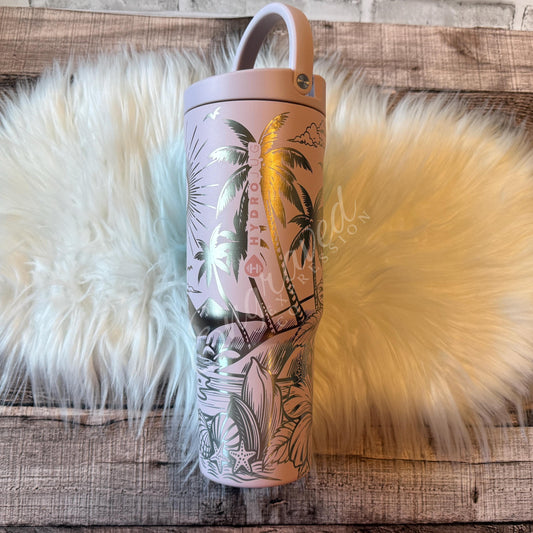 Engraved HydroJug Bottle - Tropical Water Bottle | Insulated Sports Bottle 32oz or 40oz